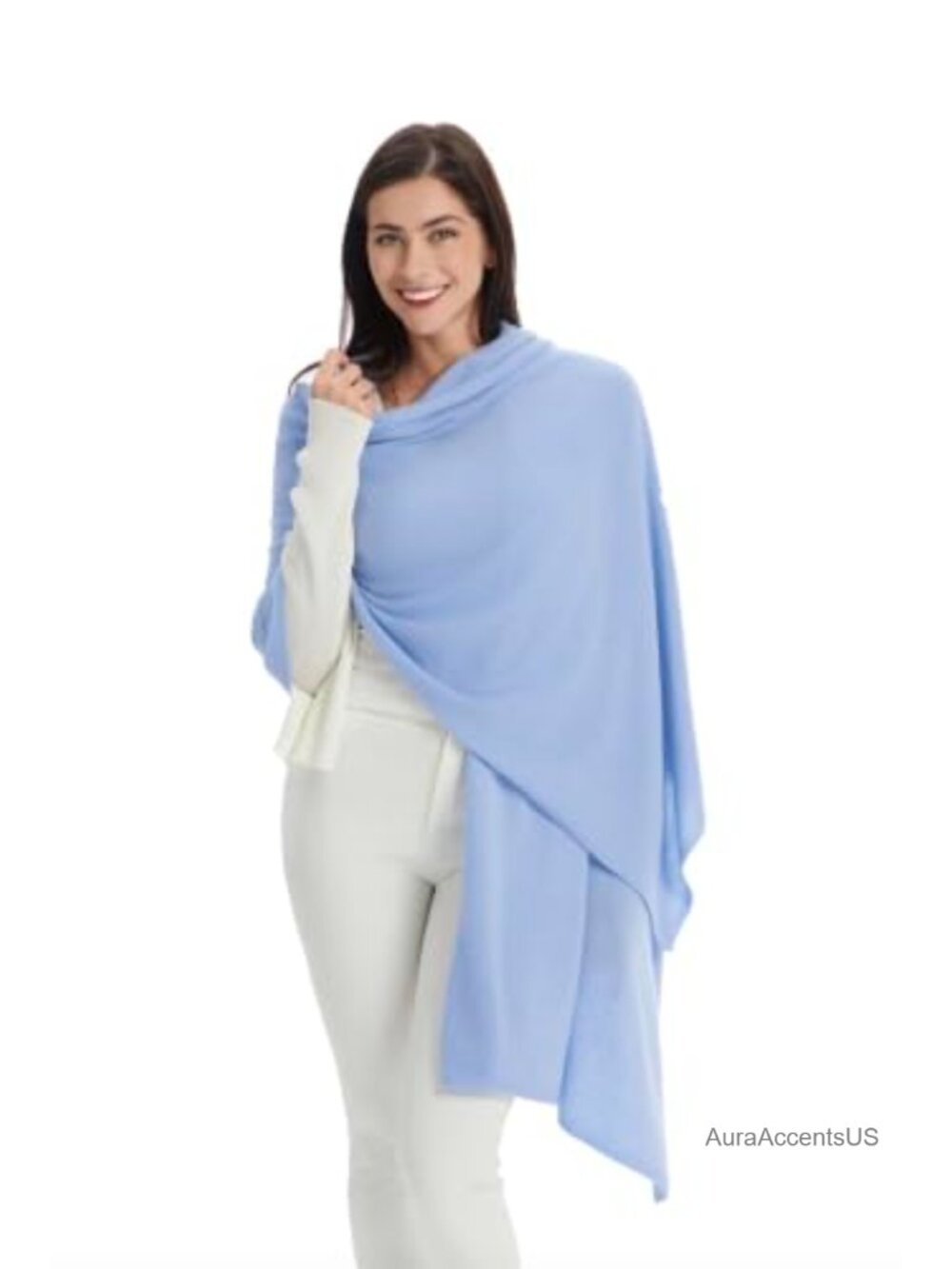100% Mongolian Cashmere Oversized Shawl Pashmina Wrap Lightweight Travel Scarf